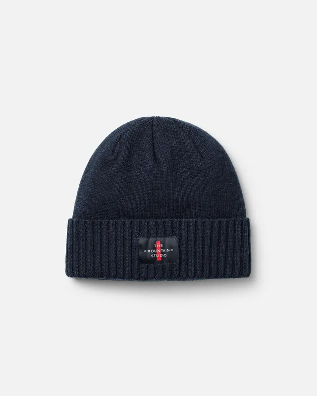 Oblíbený The Mountain Studio CASHMERE MIX CROSS LOGO BEANIE (Modrá) - Čepice Endorphin Republic