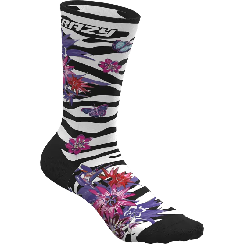 Super Cena Crazy Idea CRAZY SOCKS (Černá) - Běžecké ponožky Endorphin Republic