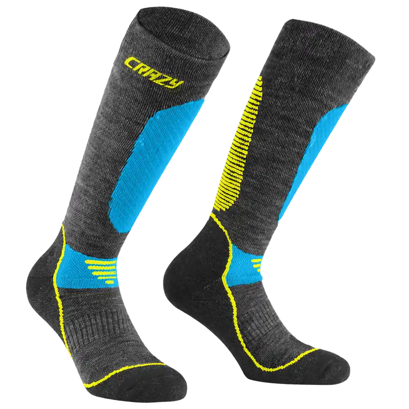 Crazy Idea CRAZY WOOL SOCKS (Černá) - Podkolenky Endorphin Republic Nová Kolekce