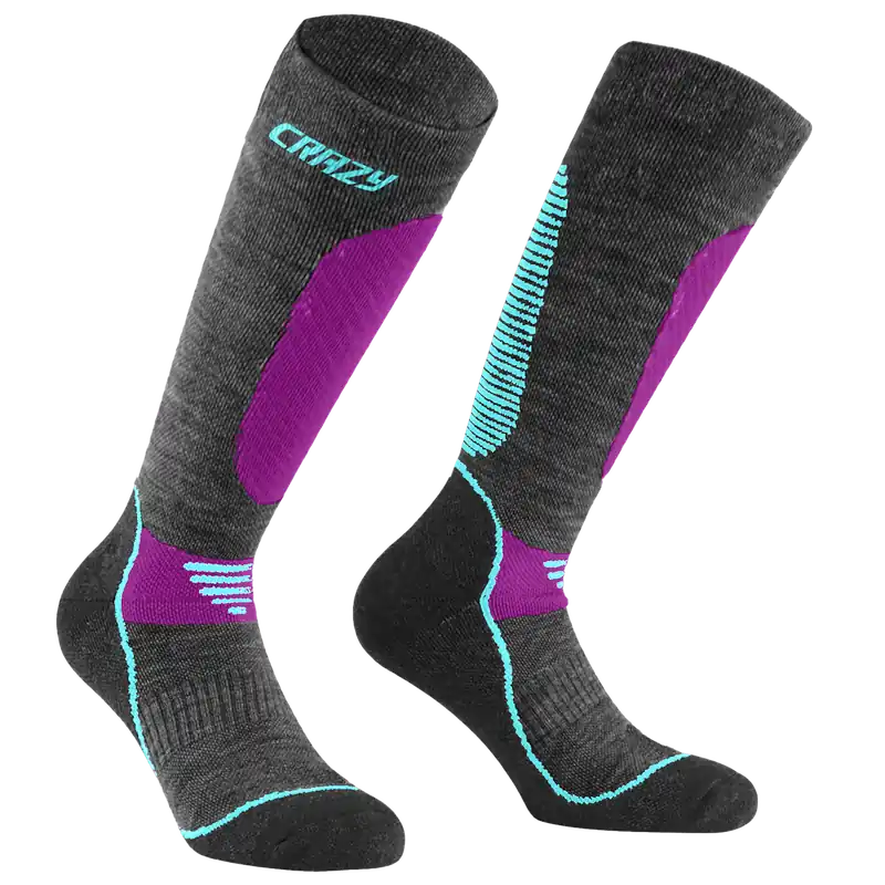 Zlevněný Crazy Idea CRAZY WOOL SOCKS (Světle oranžová) - Podkolenky Endorphin Republic