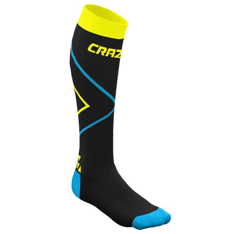 Crazy Idea ENERGY SOCKS (Černá) - Podkolenky Endorphin Republic Vysoce Kvalitní