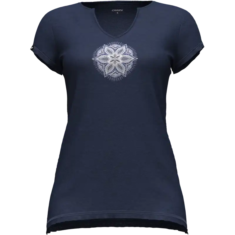 Poslední Šance Crazy Idea SHIRT MANDALA (Modrá) - Dámské triko Endorphin Republic