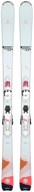 Novinka Dynastar E 4X4 3 Xpress (DAKX303)+Xpress W 11 GW B83 (FCKDW05) (Modrá) - Dámské sjezdové lyže s vázáním Endorphin Republic