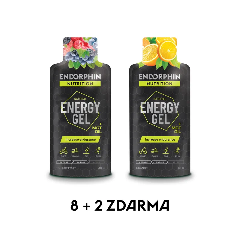 Výprodej Energy Gel - Okamžitá energie pro sportovce Endorphin Nutrition - Energetický gel Balení 10x40g Příchuť lesní ovoce a pomeranč Endorphin Republic