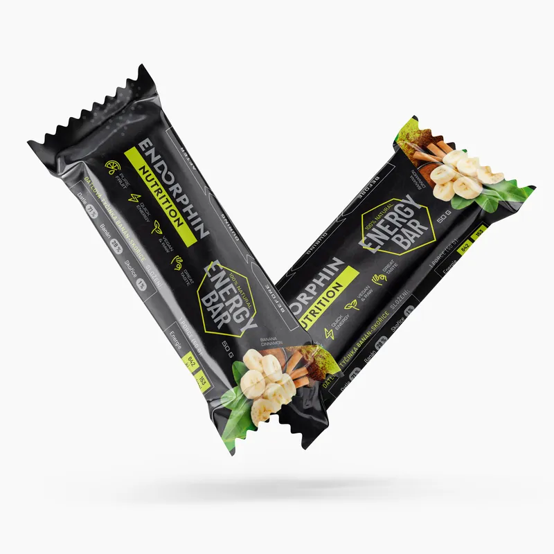 Nakupujte Hned Energy Bar - Přírodní energetická tyčinka Endorphin Nutrition - Datlová tyčinka banán-skořice 50g Endorphin Republic