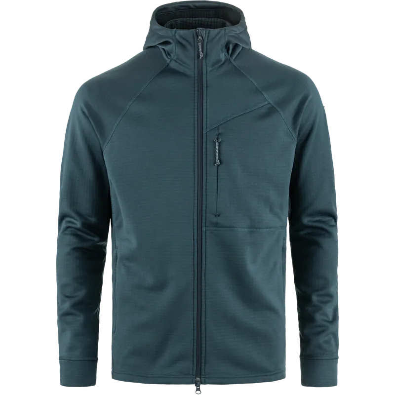 Cenově Výhodný Fjällräven Abisko Grid Fleece Hoodie M (Modrá) - Pánská mikina Endorphin Republic