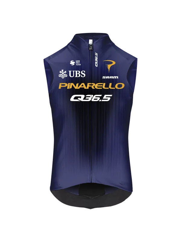 Ověřený Gregarius Q36.5 Pro Cycling Team Vest 2026 (Modrá) - Pánská cyklistická vesta Endorphin Republic