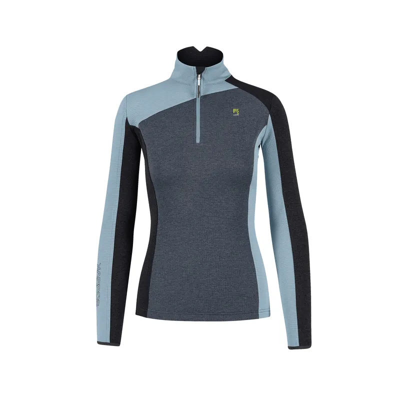 Karpos FEDERA HALF-ZIP W FLEECE (Modrá) - Dámská fleecová mikina Endorphin Republic Poslední Šance