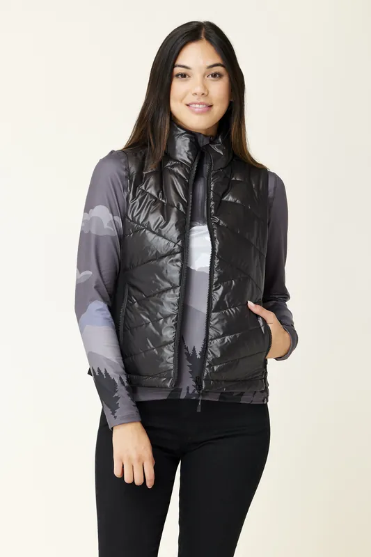 Zlevněný Krimson Klover Sela Reversible Vest (Černá) - Dámská oboustranná vesta Endorphin Republic