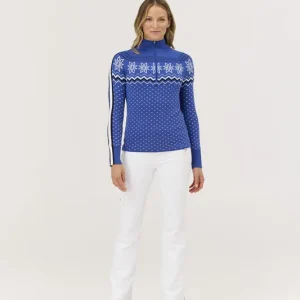 Vrácení Zdarma Krimson Klover Snowhut Zip Neck (Modrá) - Dámská mikina Endorphin Republic