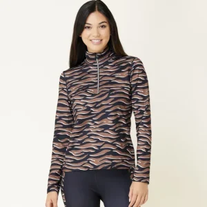 Cenově Výhodný Krimson Klover Zebrah Top ( FFCC06) - Dámská základní vrstva s 1/4 zipem Endorphin Republic