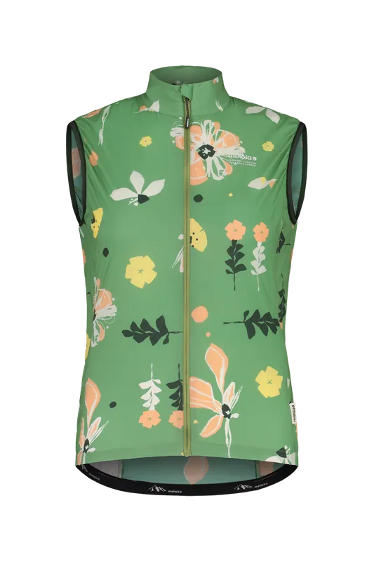 Akce Maloja SeisM. Printed Vest (Tyrkysová) - Dámská cyklistická vesta Endorphin Republic