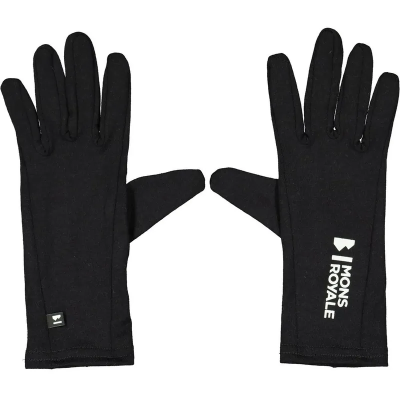 Mons Royale Volta Glove Liner (Černá) - Prstové rukavice z merino vlny Endorphin Republic Výprodej