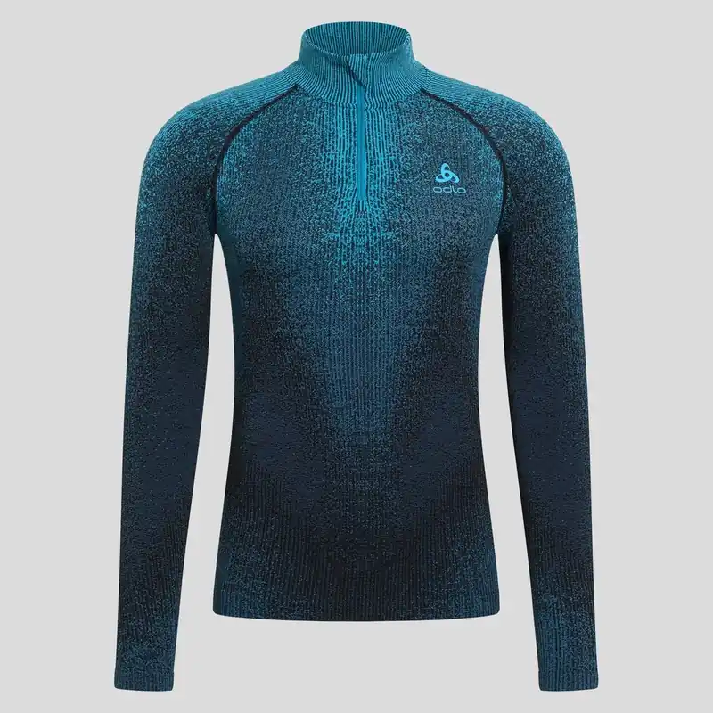 Odlo BL TOP turtle neck l/s half zip PERFORMANCE WARM BLACKCOMB (Modrá) - Pánské termoprádlo Endorphin Republic Aktuální