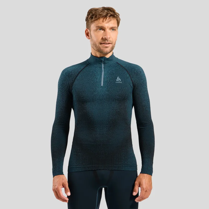 Bezpečná Platba Odlo BL TOP turtle neck l/s half zip PERFORMANCE WARM BLACKCOMB (Modrá) - Pánské termoprádlo Endorphin Republic