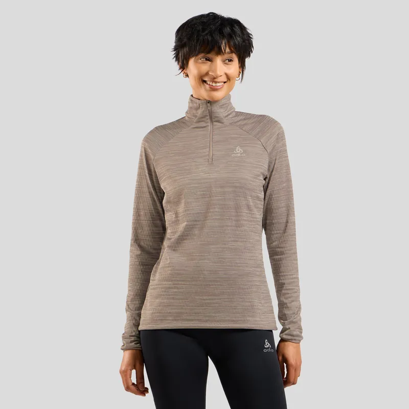 Ověřený Odlo Mid layer 1/2 zip ESSENTIAL THERMAL - Dámská mikina s 1/2 zipem Endorphin Republic