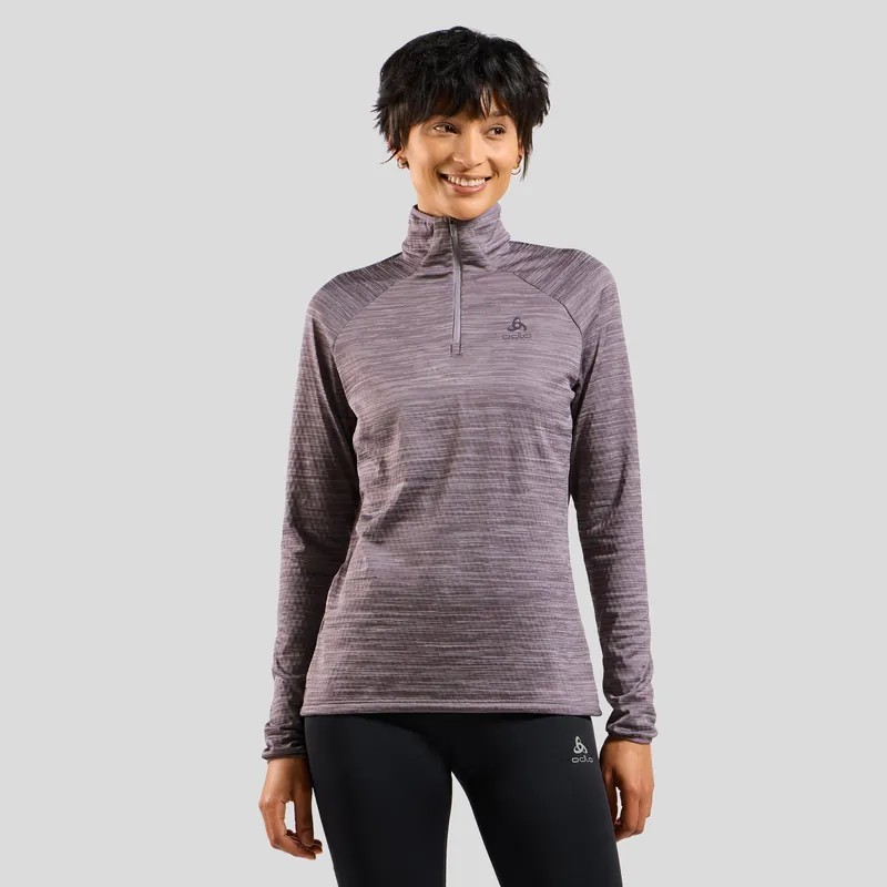 Odlo Mid layer 1/2 zip ESSENTIAL THERMAL (Šedá) - Dámská mikina s 1/2 zipem Endorphin Republic Značkový