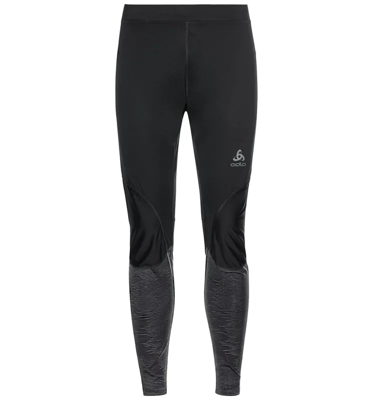 Expresní Doručení Odlo ZEROWEIGHT WARM REFLECTIVE (Černá) - Pánské zimní běžecké kalhoty Endorphin Republic