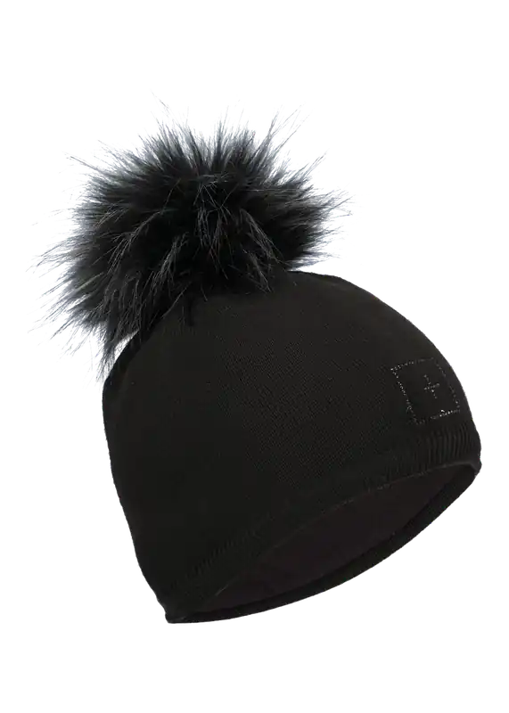OneMore 601 - BEANIE WITH ECO-FUR (Černá) - Dámská čepice Endorphin Republic Aktuální