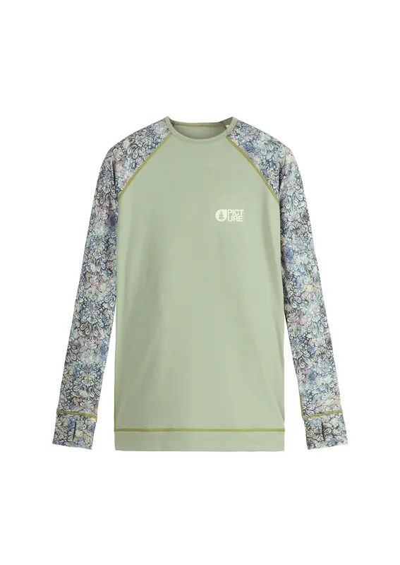 Sezónní Sleva PICTURE Milita Print L/S (Zelená) - Dámská mikina Endorphin Republic