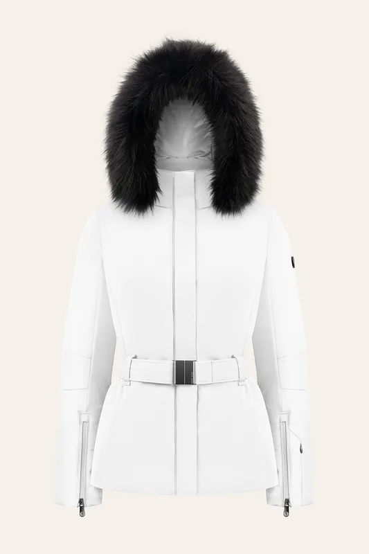 Poivre Blanc EMILY-WO STRETCH SKI JACKET (Bílá) - Dámská lyžařská bunda s kožešinou Endorphin Republic Omezená Nabídka