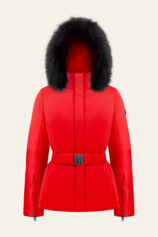 Finální Výprodej Poivre Blanc EMILY-WO STRETCH SKI JACKET (Červená) - Dámská lyžařská bunda s kožešinou Endorphin Republic