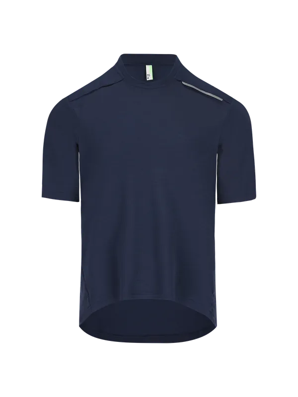 Q36.5 Adventure Tech T-shirt (Modrá) - Pánské cyklistické triko Endorphin Republic Nová Kolekce
