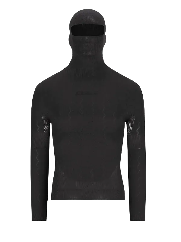 Levný Q36.5 Base Layer 5 Plus Long Sleeve Hoodie (Černá) - Spodní cyklistické triko s kapucí Endorphin Republic