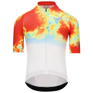Sezónní Sleva Q36.5 Gregarius Clima Weathermap Jersey Man (Bílá) - Pánský cyklistický dres Endorphin Republic