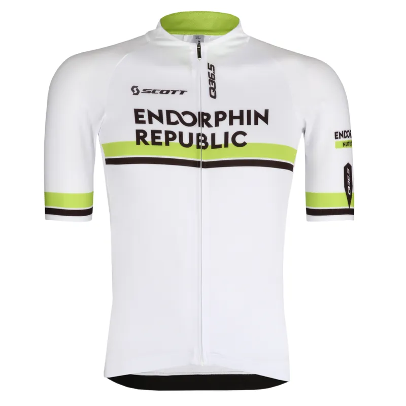 Q36.5 Gregarius PRO Jersey Endorphin Republic (Bílá) - Pánský cyklistický dres Endorphin Republic Cenově Výhodný