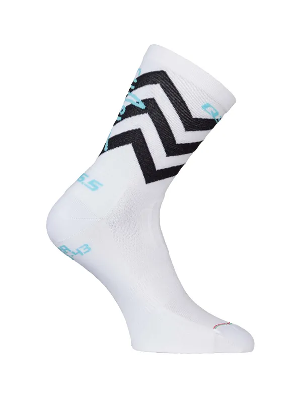 Ihned K Objednání Q36.5 Nibali Shark Socks (Bílá) - Cyklistické ponožky Endorphin Republic