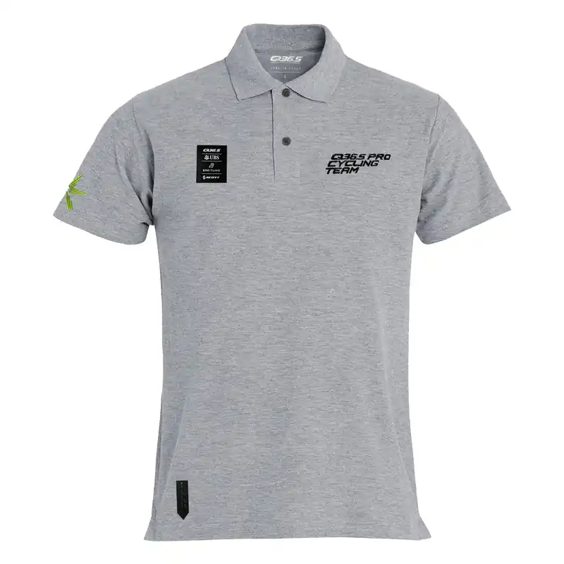 Q36.5 Pro Cycling Team Polo (Šedá) - Pánské cyklistické triko Endorphin Republic Jen Po Omezenou Doba