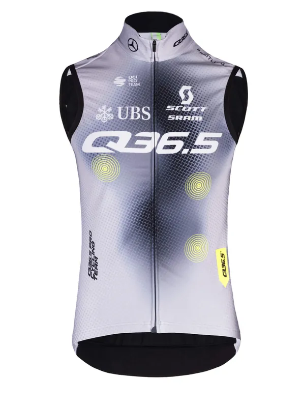 Nová Kolekce Q36.5 Pro Cycling Team Vest (Šedá) - Pánská cyklistická vesta Endorphin Republic