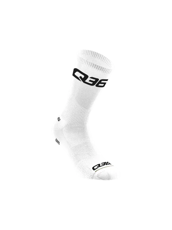 Ověřený Q36.5 Ultra Big Logo 19 Socks (Bílá) - Cyklistické ponožky Endorphin Republic