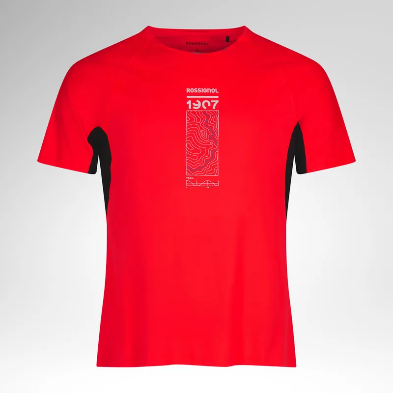 Finální Výprodej Rossignol M SAPA ULTRA TEE (Červená) - Pánské běžecké triko Endorphin Republic