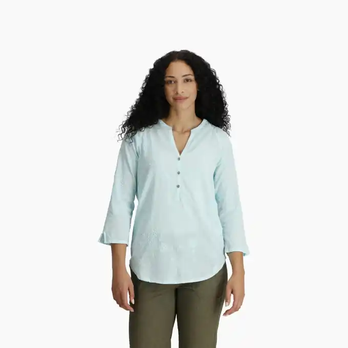 Royal Robbins Oasis Tunic II 3/4 Sleeve (Červená) - Dámská halenka Endorphin Republic Levný