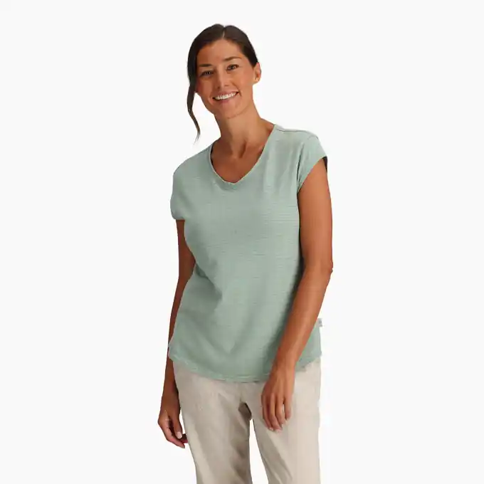 Royal Robbins Vacationer V-Nk S/S (Šedá) - Dámské triko Endorphin Republic Nakupujte Hned