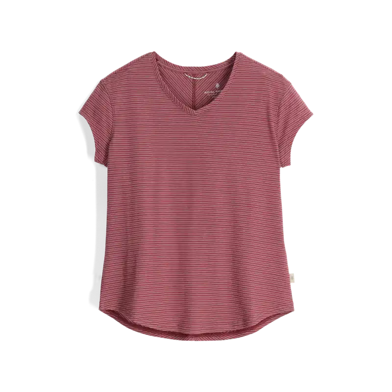 Výhodná Nabídka Royal Robbins Vacationer V-Nk S/S (Fialová) - Dámské triko Endorphin Republic