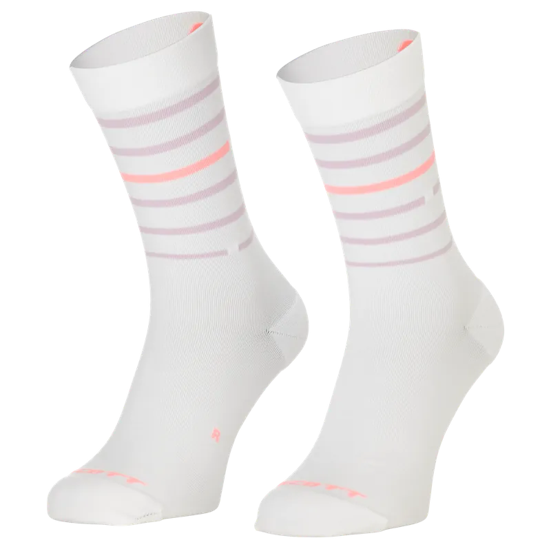 Originální SCOTT Sock Rings Crew (Bílá) - Běžecké ponožky Endorphin Republic
