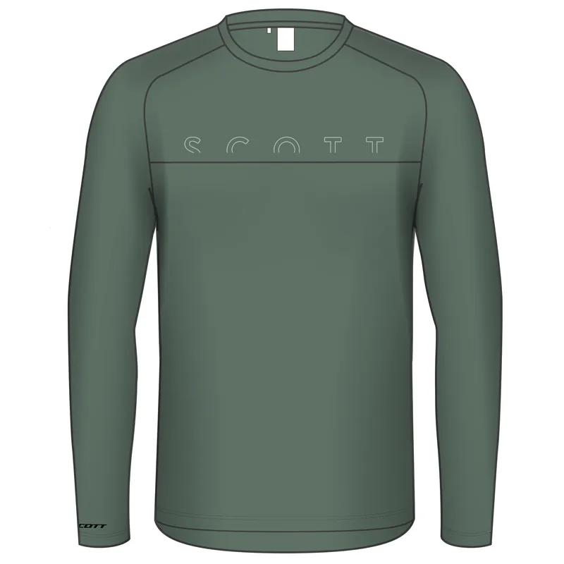 Rychlé Dodání SCOTT Tee M‘s Defined DRI LS (Zelená) - Pánské triko Endorphin Republic