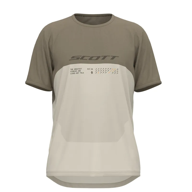SCOTT Tee M‘s Vertic DRI SS (Bílá) - Pánské cyklistické triko Endorphin Republic Zlevněný