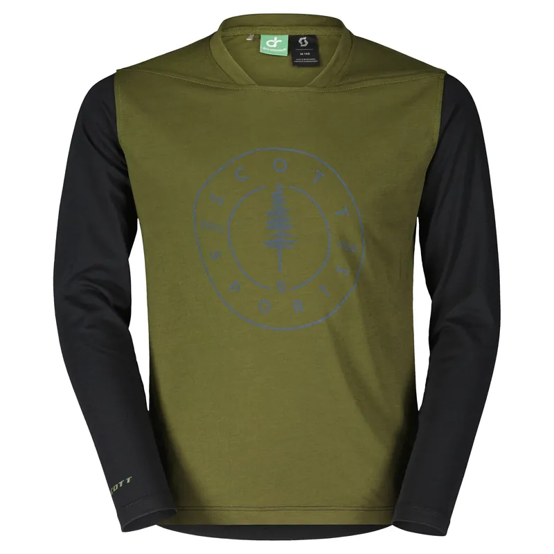 Super Cena Scott Trail Flow 10 DRI LS (Zelená) - Dětský cyklistický dres Endorphin Republic