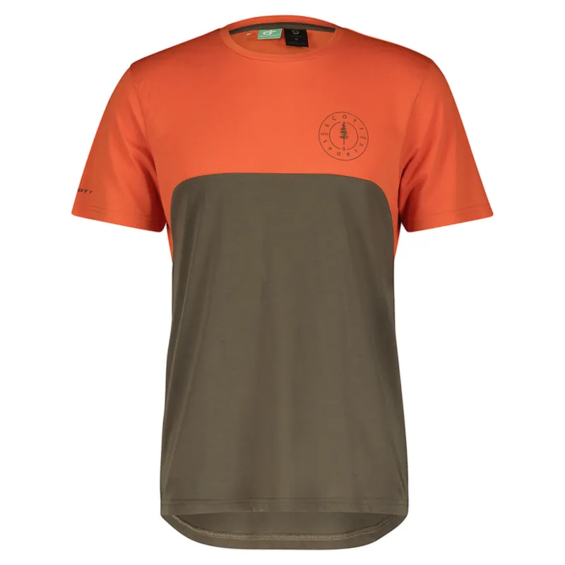 Akční Nabídka Scott Trail Flow DRI SS (Oranžová) - Pánské cyklistické tričko Endorphin Republic