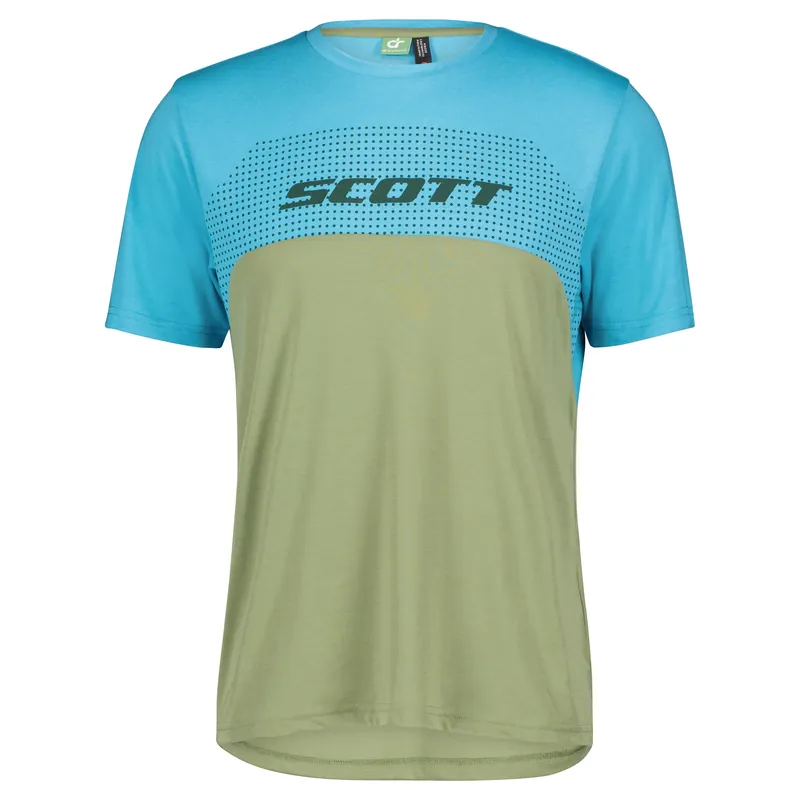Přímo Od Výrobce Scott Trail Flow DRI SS (Modrá) - Pánský cyklistický dres Endorphin Republic