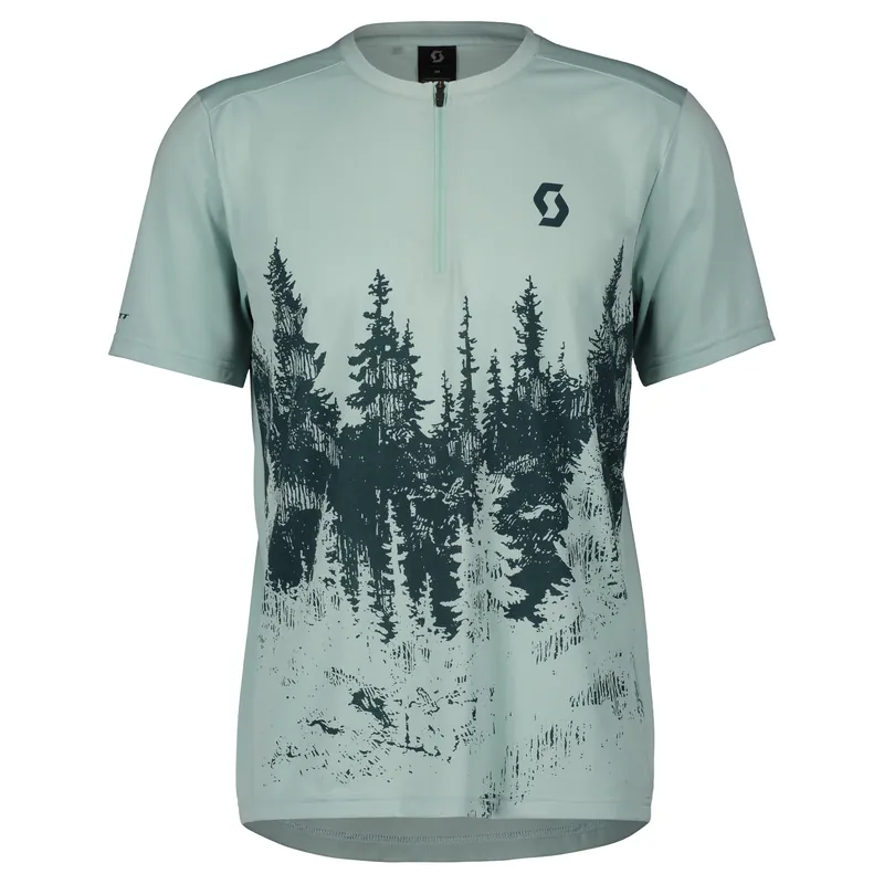 Scott Trail Flow Zip SS (Zelená) - Pánský cyklistický dres Endorphin Republic Tovární Cena