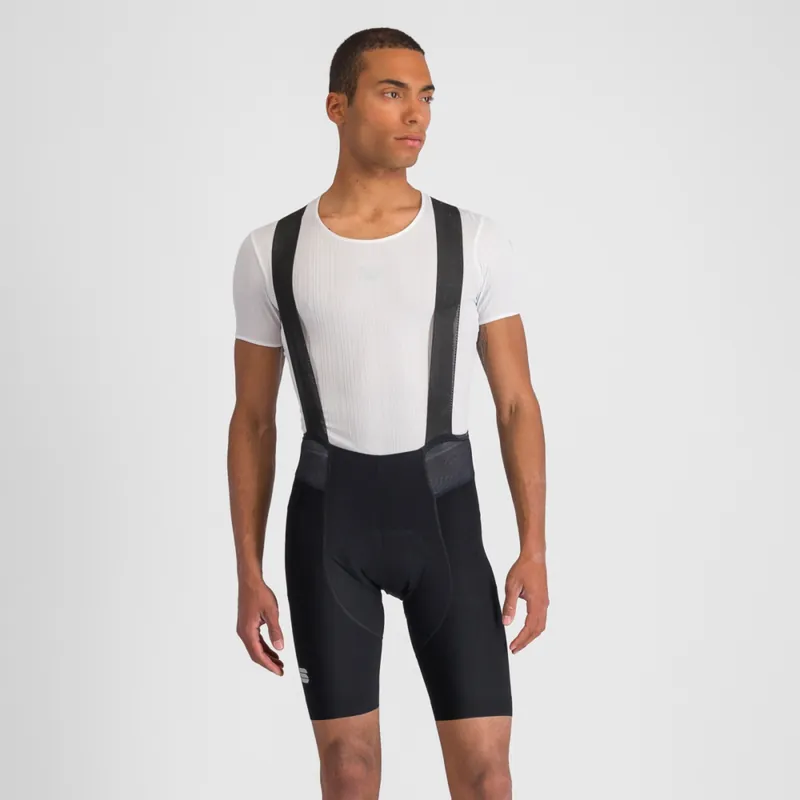 SPORTFUL Total comfort (Černá) - Pánské šortky s kšandami Endorphin Republic Sezónní Sleva
