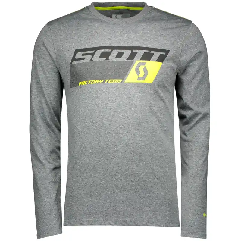 Scott Shirt Dri Factory Team (Šedá) - Sportovní tričko s dlouhým rukávem Endorphin Republic Akční Cena