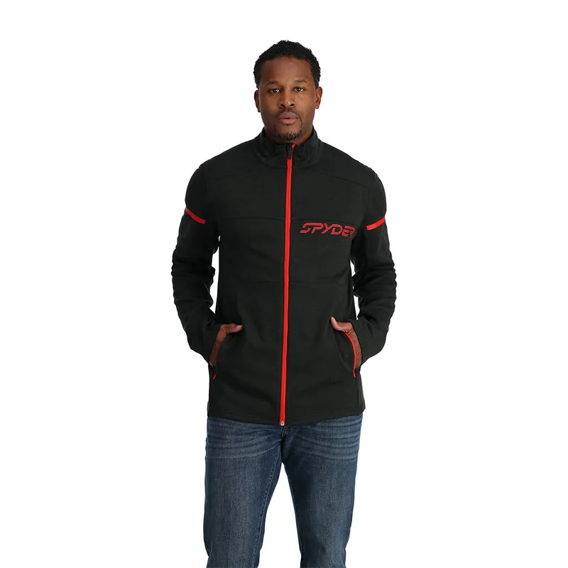Spyder M SPEED FLEECE JACKET (Černá) - Pánská mikina Endorphin Republic Jen Po Omezenou Doba
