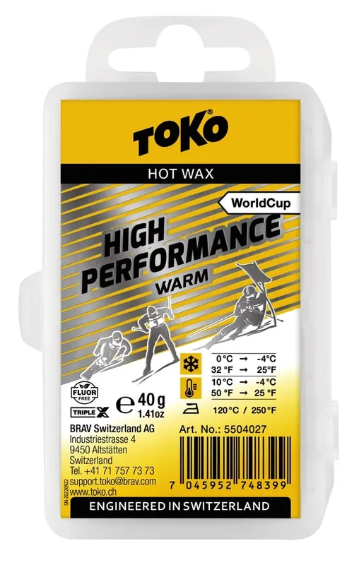Objednat Nyní TOKO TripleX High Performance warm 40 g - Vosk na lyže Endorphin Republic
