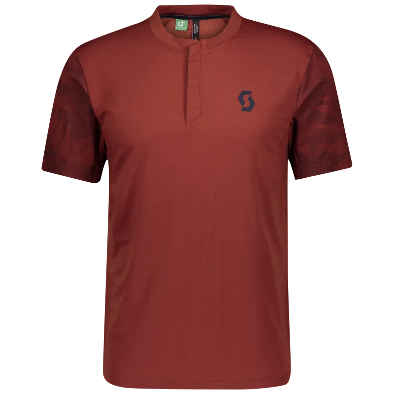 Víkendová Akce SCOTT Trail Flow DRI Button (Červená) - Pánský cyklistický dres Endorphin Republic
